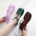 Open-toe Cutout Sandals With Flat Heel, Square Toe, Roman Woven Mesh, Casual Jelly Women's Shoes For Summer, Beach,_vogvips.com