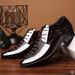 Men's Pointed Shiny Soft Leather Korean Version Business Dress Plus Size Work Commuting Men's Wedding Shoes_vogvips.com