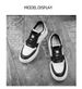 Round Toe Thick Soled Men's Board Shoes, Invisible Inner Height Increasing Board Shoes, Mid Top Casual Leather Shoes_vogvips.com