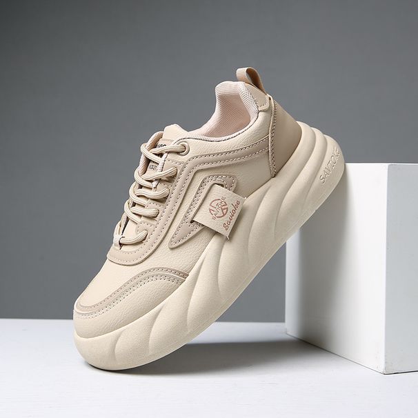 Minimalist White Canvas Sneakers - Street Style Shoes (Breathable & Comfortable, Everyday Wear) - HC01_vogvips.com