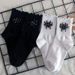 Socks Funny Flower Pattern Socks Women's Horror Spider Women's Socks Wood Ear Casual Cotton Socks Autumn And Winter New Student Socks_vogvips.com