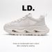 Summer Solid Color Thick-Soled Dad For Men, Lightweight And Versatile Casual Sports Shoes With Breathable Mesh_vogvips.com