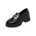 Loafers Women's Small Leather Shoes Waterproof Table British Style Low-top Japanese Flat-soled Patent Leather Single Shoes_vogvips.com