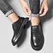 Leather Shoes Men's Style Shoes Men's Genuine Leather Low-top Thick-soled Martin Tooling Shoes Trendy Big Head Shoes_vogvips.com