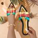 Women's Shoes Hot Selling Flat Slippers Summer New Pointed Open Toe Color Matching Fashion Middle East Shoes_vogvips.com