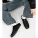 Elegant French-Inspired Square-Toe Mules – Effortless Slip-On Design With Subtle Wrinkles & Low Block Heel – Versatile Black PU Loafers For Women_vogvips.com