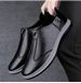 Men's Shoes Breathable Hand Scratch Business Casual Leather Shoes Soft Sole Soft Surface Board Shoes Driving Shoes Doudou Shoes_vogvips.com