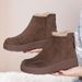 Winter New Short Boots With Fleece, Warm Thick Sole, Non-Slip Fashionable Versatile Women's Cotton Boots,_vogvips.com