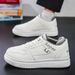 Summer New Breathable White Men's Korean Version Versatile Thick Soled Sports Casual Board Trendy Shoes_vogvips.com