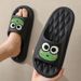 Summer Beach Slides Bathroom Anti Slip Slipper Non-Slip Home Flip Flops Cartoon Frog Soft Sandals_vogvips.com