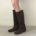 Cowhide Version ~ Suede Long Straight Genuine Leather Flat High Over-the-Knee Niche Slip-On Riding Boots_vogvips.com