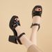 thick Heel Thick Sole Waterproof Table Sandals Women's New Korean Version Fashion Versatile Open-toed High-heeled Women's Shoes_vogvips.com