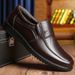 【 】 Crown Men's Casual With Sole Surface, Anti Slip And Breathable Soft Leather Shoes For Men, Easy To Step On_vogvips.com