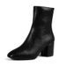 High Ankle For Women Mid-Calf 2025 Autumn New Side Zipper Plus Size Boots Fashion Chunky Heel Small Square Toe_vogvips.com