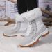 New Designer Boots Middle Boots Women's Shoes Winter Rain Boots High Top Lace-Up Thick-Soled Waterproof Fashion Outdoor Hiking Snow Boots_vogvips.com
