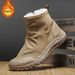 Winter Fleece-Lined High-Top Martin Boots For Men, Men's Work Shoes, Trendy Versatile Thickened Warm Cotton Shoes, Non-S_vogvips.com