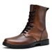 Cotton High Top Tall Martin Boots Flat Boots Work Outdoor Side Zipper Hollow Boots_vogvips.com