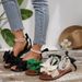 Elegant Pearl Chain Ankle Strap Women Summer 2026 Sweet Lace Up Bowknot Flat Heel Sandals Woman's Designer Beach Shoes_vogvips.com
