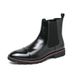 European Warm Series Men's Autumn Winter New Pointed Toe Large Size High-top Leather Shoes Martin British Casual Boots_vogvips.com