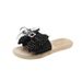Women's Shoes Version Of Outdoor Slippers Summer New Bow Slippers For Women To Go Out At Home Fashionable And Versatile Trendy Leisure_vogvips.com