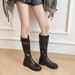 Platform Knight Women's Leather Over-the-Knee Black Long High-End Slimming Autumn Winter Martin Boots Cool_vogvips.com