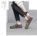 Men's Mesh Board Shoes Two-layer Cowhide Enlarged Hole Mesh Breathable Leisure Sports_vogvips.com