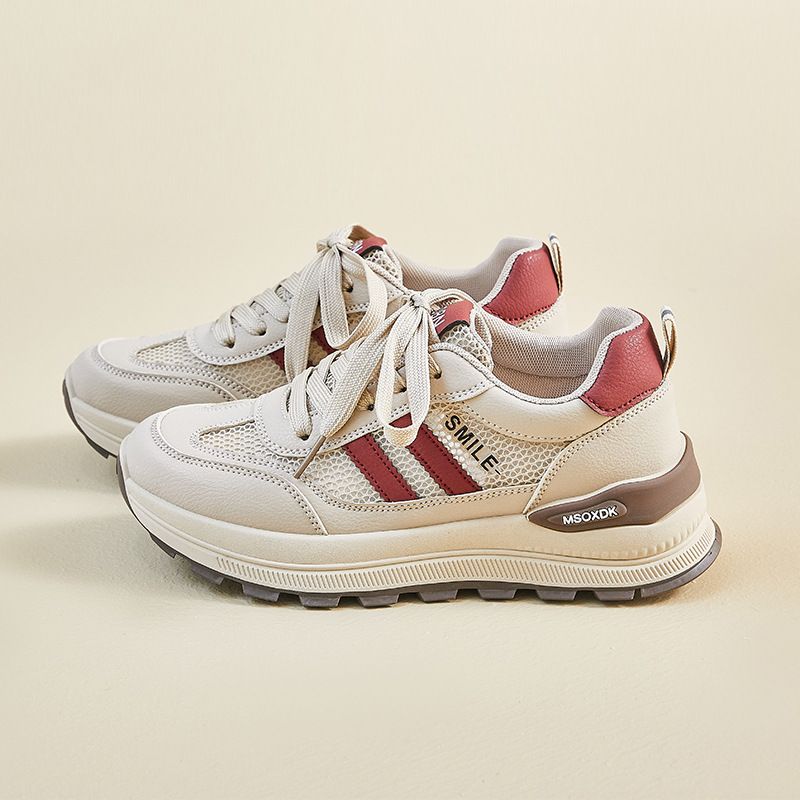 Dad Shoes Female Student Sports And Leisure Street Shoes Mesh Breathable Heightening Shoes_vogvips.com