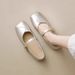 Stunning French-style Women's Summer 2026 New Model Small Flats To Match Skirts, Leather, Soft Sole, Flat Mary Jane_vogvips.com