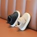Kids' Fleece-Lined Winter Boots – Soft Sole, Non-Slip, Neutral Colors (Khaki/Black), Sizes 15-25 (11.5-16cm Insole)_vogvips.com