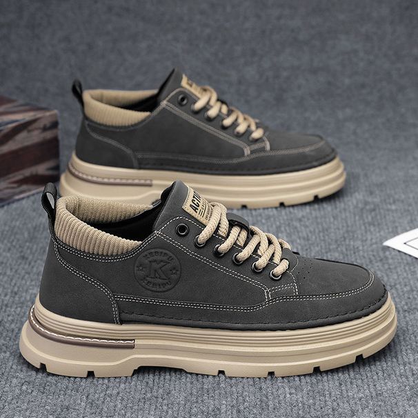Martin Boots Men's Shoes Breathable Tooling Shoes Men's Platform Sports And Leisure Board Shoes_vogvips.com