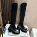 Large Tube Boots For Women, High Heel Sole Stretch Fat MM Thick Leg Over-the-Knee Long Boots, Plus Size Version_vogvips.com