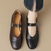 2025 New Spring And Autumn Rivet Strap Mary Jane Small Leather Versatile Round Head Shallow Mouth Low Coarse Custom_vogvips.com