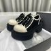 SMK Cross Flower Derby Shoes New Wilderness Low-top Lace-up Casual Color Matching Versatile Height Increase Black And White Big Head Shoes Women_vogvips.com