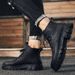 European Warm Series Martin 2025 New Autumn High-top British Style Mid-top Leather Shoes Men's Black Work Boots_vogvips.com