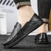 Slip-on Lazy Bean Shoes Leather Men Autumn Casual Leather Shoes Men_vogvips.com