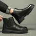 Martin Boots Men's High-top Velvet Casual Leather Shoes Men's Genuine Leather Mid-top Chelsea Boots_vogvips.com