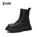 ZHR British Style Martin For Women 2024 Autumn Winter Versatile Thick-Soled Yellow Slimming Work Boots_vogvips.com