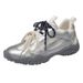 Summer New Mesh Casual For Women 2024 Breathable Sneakers Thick Sole Height Increasing Postal German Training Shoes_vogvips.com