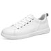 Large Size First-layer Cowhide Board Shoes Men's Foot Cover White Shoes Casual Sports Shoes_vogvips.com