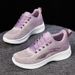 Women's Summer New Casual Soft Sneakers Breathable Single Mesh Thick Soled Running Shoes_vogvips.com