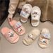 High-Value Cartoon Strap Dog One-Word Cotton Winter Outdoor Wear Resistant Non-Slip Furry Home Soft Sole Open-Toe_vogvips.com
