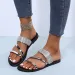 Sparkling Rhinestone Slides Women - Comfy Open Toe Flats For Indoor & Outdoor Wear_vogvips.com