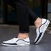 Euro Step Shrimp Skin Genuine Loafers Men, Summer Breathable Hollow Leather Slip-On Moccasins For Men_vogvips.com