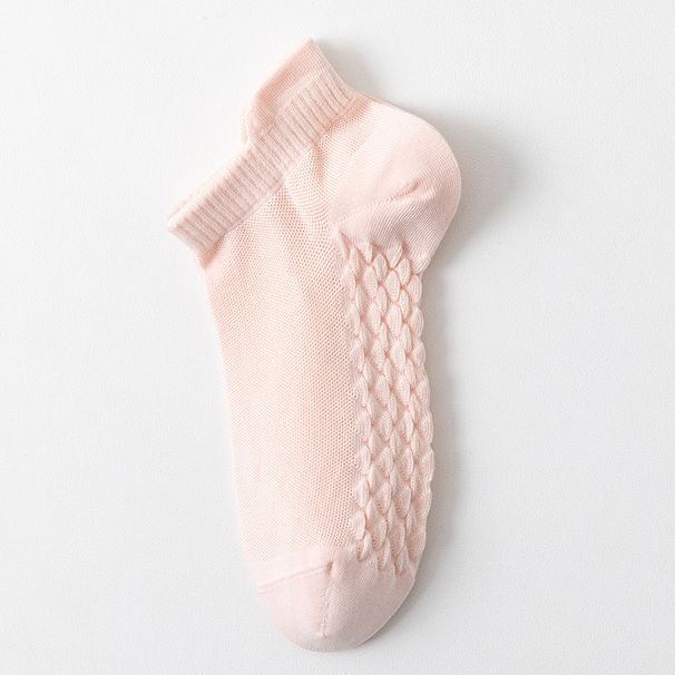 Women's Socks Summer Thin Short Tube Sweat Absorbing Breathable Mesh Massage Cotton Socks Simple Low Top Boneless Socks Spring And Autumn_vogvips.com