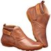 Autumn Winter New 2024 Shoes Women's Martin Velcro Flat Short Low-Cut Large Size Boots_vogvips.com