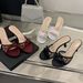 Chuyuji 2026 Summer New Mid-Heel Lace Stiletto High-Heel Mesh Bowknot Sandals Round-Toe Slip-Ons_vogvips.com