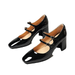Chunky Heel Height-Boosting Style, Low-Heel Round-Toe Pumps For Women_vogvips.com