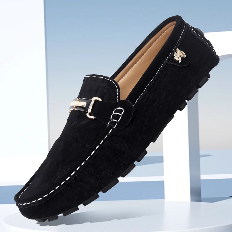 2026 Spring/Summer Large Size Suede Lightweight Loafers, Work In European And American Style, Casual Men's Driving_vogvips.com