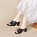 Women's Open-toe For Outdoor Wear, 2025 Summer New European And American Style, Chunky High-heeled To Pair With Dresses,_vogvips.com