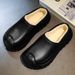 Men's Home Clogs 2023 New Winter Garden Clog Plush Lining Waterproof Woman House Warm Shoes High Quality Anti-Slip Green_vogvips.com